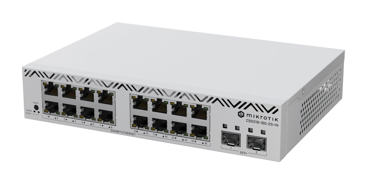 Mikrotik CSS318-16G-2S+IN switch Gestionado Gigabit Ethernet (10/100/1000) Blanco