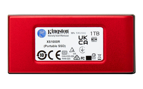Kingston Technology 1TB SSD externo XS1000 USB 3.2 Gen 2, Rojo unidades externas de estado sólido 1 GB 1050 MB/s 1000 MB/s USB Tipo C