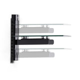 StarTech.com 1B-WALL-MOUNT-SHELF Estantes para equipos av Negro Vidrio templado 250 mm