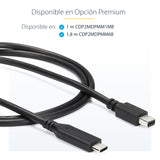 StarTech.com Cable 1,8m USB-C a Mini DisplayPort - 4K 60Hz - Black - Adaptador USB 3.1 Tipo C a mDP Adaptadores de cable