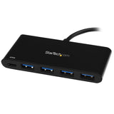 StarTech.com Hub Concentrador USB 3.0 de 4 Puertos con PD Entrega de Potencia - 5Gbps - Adaptador USB-C a 4x USB-A - USB