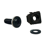 Tripp Lite SRCAGENUTS Kit de hardware de orificios cuadrados SmartRack con 50 tornillos M6 y arandelas, Aluminio, Negro