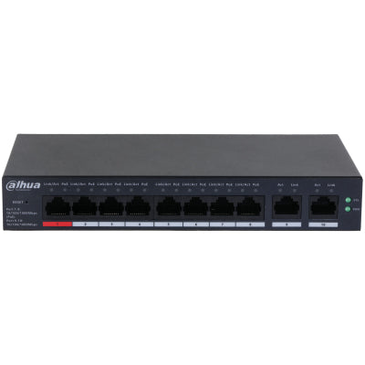 Dahua Technology DH-CS4010-8GT-110 dispositivo de redes Gestionado L2 Gigabit Ethernet (10/100/1000) Energía sobre Ethernet (PoE) Negro
