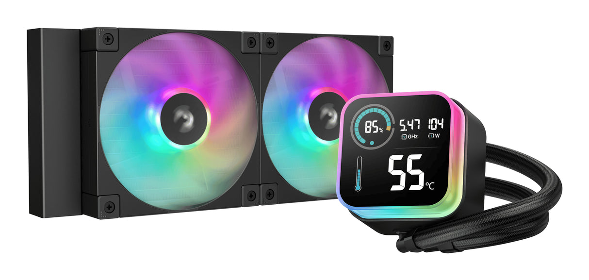 DeepCool LQ240 sistemas de refrigeración para ordenadores Procesador Kit de refrigeración líquida 12 mm 38,71 dB