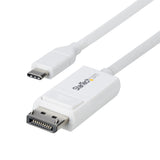 StarTech.com Cable USB C a DisplayPort 1.2 4K 60Hz de 2m - Adaptador de Vídeo Bidireccional DP a USB Tipo C - HDR - para