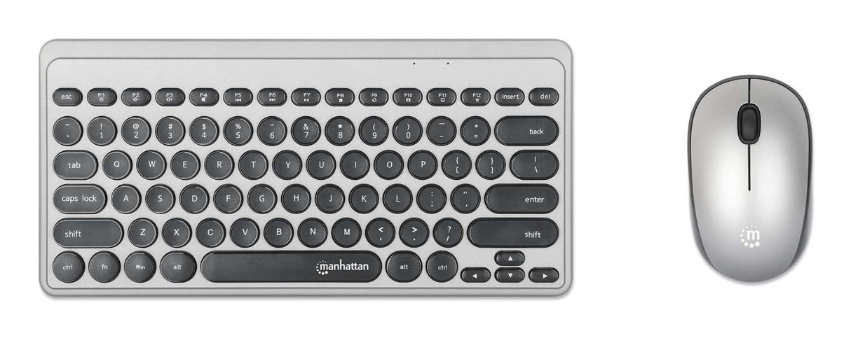 Manhattan 180795 Teclado Universal Inalámbrico RF inalámbrico Interruptor de membrana