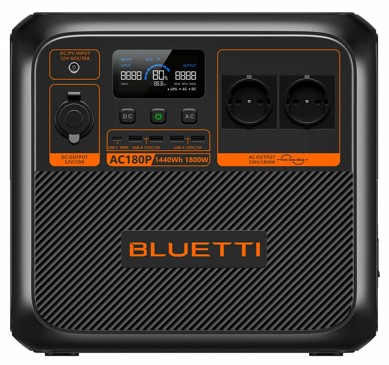 Bluetti AC180P estación de energía portátil 2 Fosfato de hierro-litio (LiFePo4) 36000 mAh 1800 W 16 