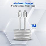 Vorago CAB-124-WH cable de transmisión Blanco 1 m USB C