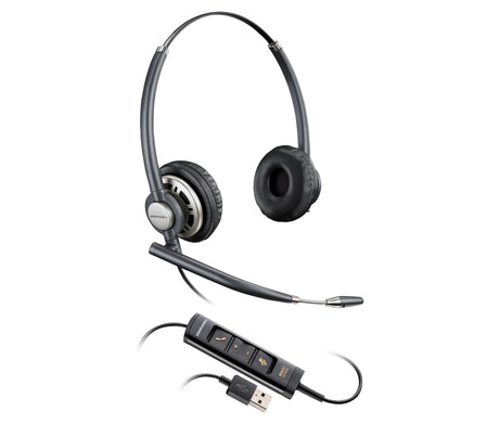 HP Poly Auriculares estéreo Poly EncorePro 725 USB-A TAA Auriculares Auriculares Diadema Oficina/Centro de llamadas Binaural