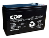 CDP SLB12-7 Bateria de Plomo acido, seca sellada 12Vdc-7Ah Baterías para sistemas ups 12 V 7 Ah Sealed Lead Acid (VRLA)