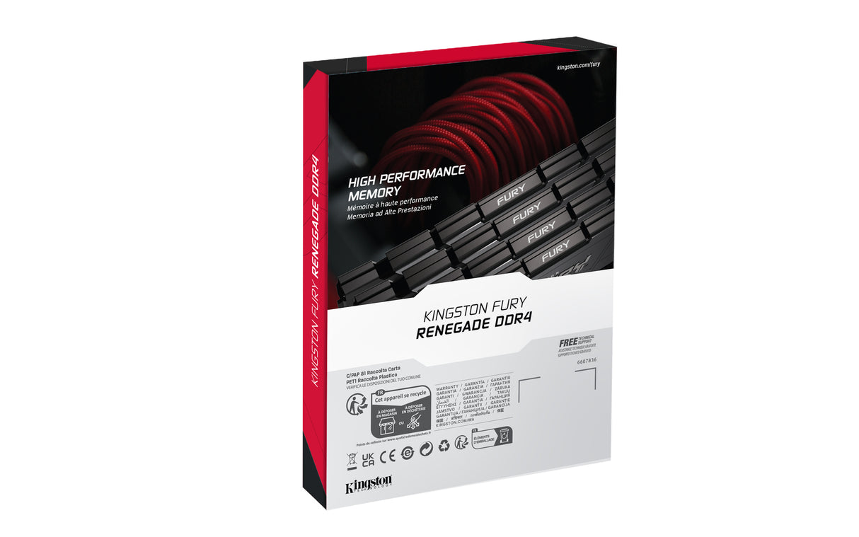 Kingston Technology 8GB 3600MT/s DDR4 CL16 DIMM FURY Renegade Black Memoria RAM 16 8 GB 1 x 8 GB DDR4