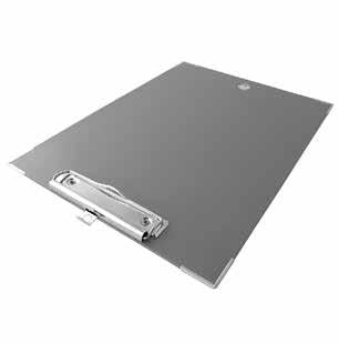Techmakro KITTB10SV portapapeles Cartón, Cloruro de polivinilo (PVC) Plata, 240 mm, 330 mm, 200 g