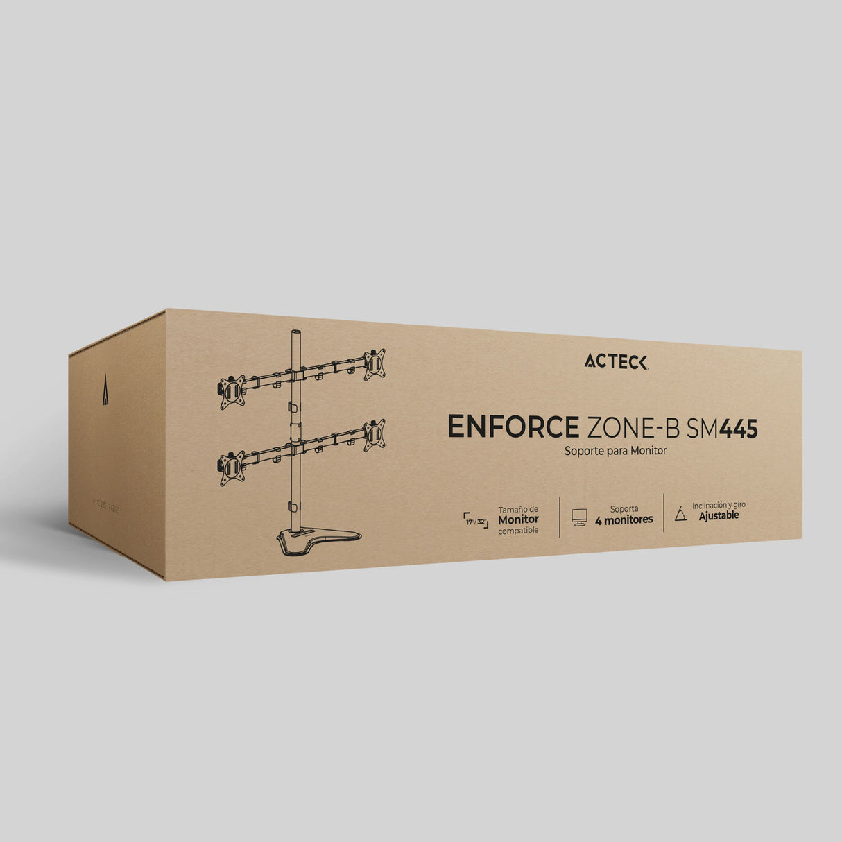 Acteck Enforce Zone-B SM445 81,3 cm (32") Escritorio Negro