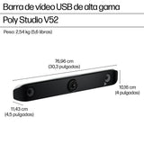 HP Poly Barra de vídeo USB Poly Studio V52 cámaras de videoconferencia Cámara única Si 5 x 95 °