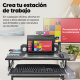 Manhattan Escritorio compacto para computadora, con bandeja deslizable para teclado Computadora Derecho Oficina en casa 