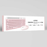 Acteck Creator Virtuos Silk MK720 teclado Ratón incluido Universal Bluetooth Español Rosa, Blanco