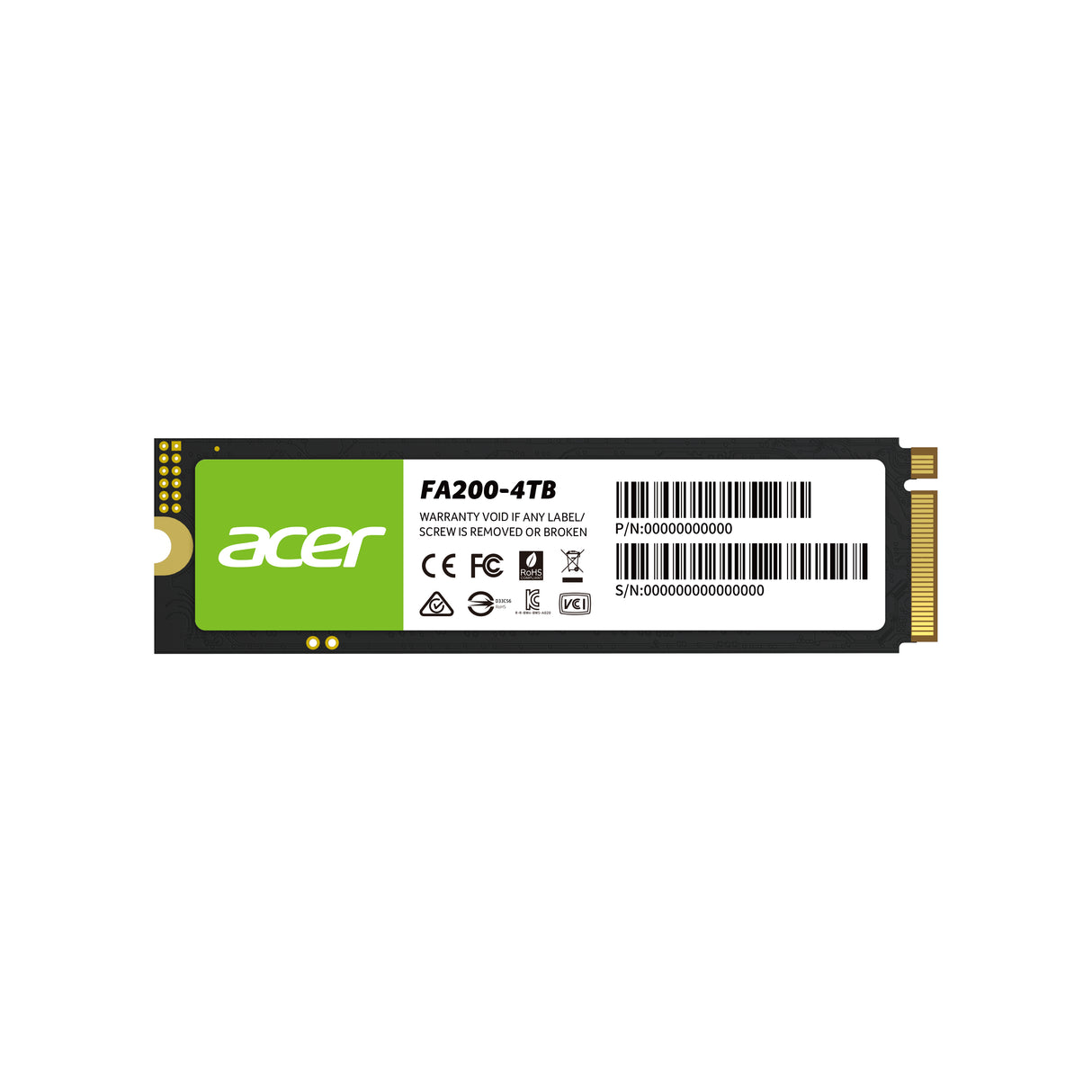 Acer FA200 unidades internas de estado sólido 2.0 4 GB M.2 PCI Express 4.0