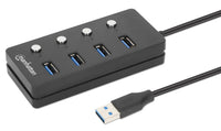 Manhattan 180887 hubs de interfaz USB 3.2 Gen 1 (3.1 Gen 1) Type-A USB 3.2 Gen 1 (3.1 Gen 1) Type-A 4 4