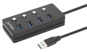 Manhattan 180887 hubs de interfaz USB 3.2 Gen 1 (3.1 Gen 1) Type-A USB 3.2 Gen 1 (3.1 Gen 1) Type-A 4 4