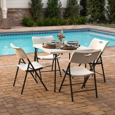 MESA PLEGABLE LIFETIME 86.3 CM X 86.3 CM BLANCA CUADRADA 80273