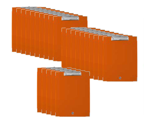 Techmakro KITTB25NJ portapapeles A4 Cartón, Cloruro de polivinilo (PVC) Naranja, 330 mm, 240 mm