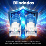 Intellinet Cable de Red Cat6a S/FTP, 2.1 m, Negro Cable Azul 2 m Cat6a S/FTP (S-STP)