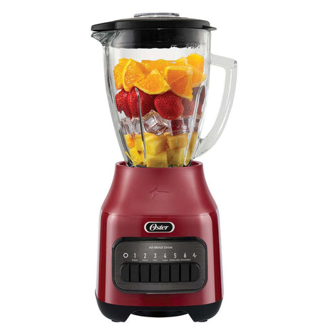 Oster BLSTPEGRPB licuadora 1.5 L Batidora de mesa 800 W Rojo, Función de pulso