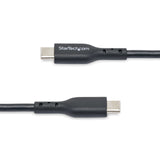 StarTech.com Cable de Carga USB-C de 2m - Cable USB Tipo C - Cable de Carga para Ordenador Portátil USB Tipo C USB 2.0 - PD de 60W 3A - Cubierta de TPE - Cable de Datos USB-C - Macho a Macho Cable USB 2.0 USB C USB C Macho
