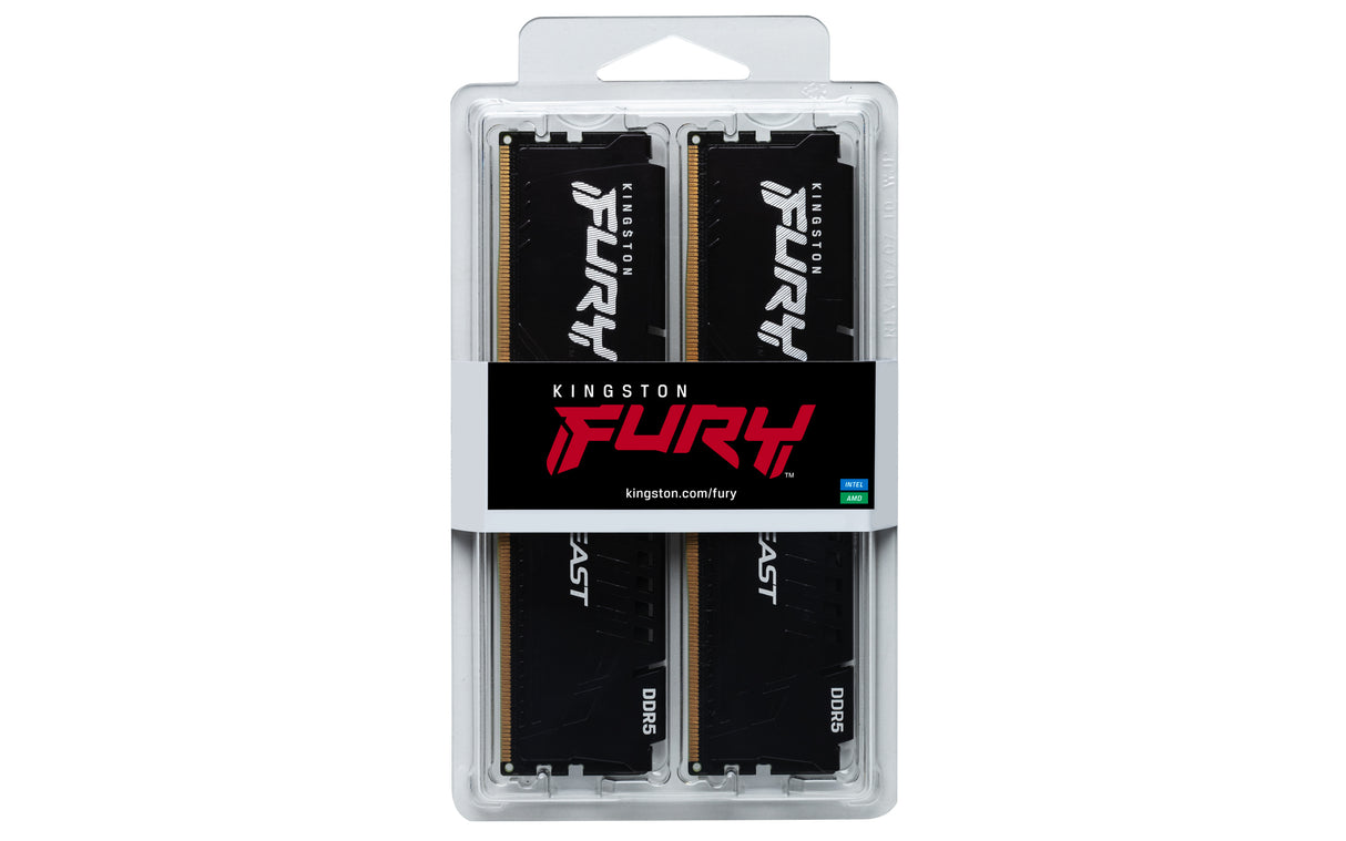Kingston Technology 64GB 5200MT/s DDR5 CL36 DIMM (Kit de 2) FURY Beast Black EXPO Memoria RAM Si 36 64 GB 2 x 32 GB