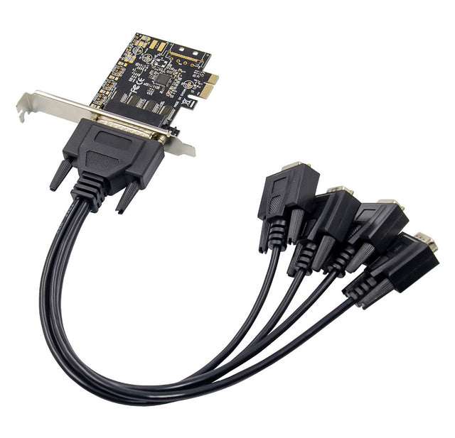 X-Media XM-PEX-4S tarjeta o adaptador de interfaz Interno RS-232, PCIe, Perfil bajo, PCIe 2.0