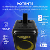 Vorago KSP-700 altavoz portátil y para fiesta Altavoz portátil estéreo Negro, Inalámbrico, Rectángulo, Botones