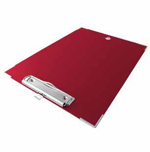 Techmakro KITTB10VN portapapeles Cloruro de polivinilo (PVC), Cartón Rojo, 240 mm, 330 mm, 200 g
