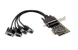 X-Media XM-PEX-4S tarjeta o adaptador de interfaz Interno RS-232, PCIe, Perfil bajo, PCIe 2.0