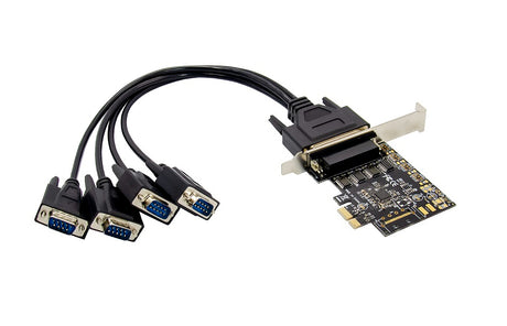 X-Media XM-PEX-4S tarjeta o adaptador de interfaz Interno RS-232, PCIe, Perfil bajo, PCIe 2.0