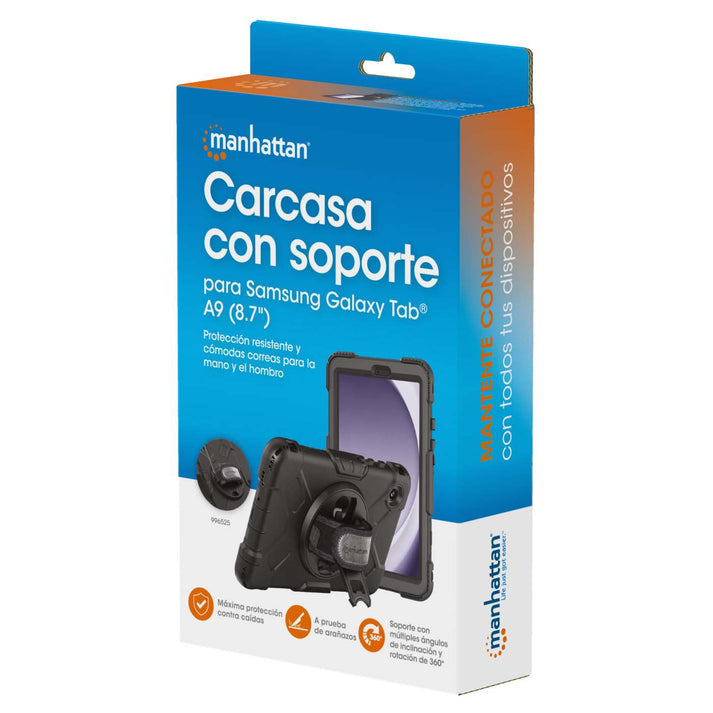 Manhattan 996525 fundas para tablets Samsung Galaxy Tab A9 (8.7") 22,1 cm (8.7") Carcasa rígida Negro