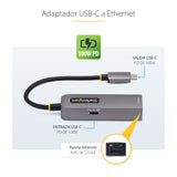 StarTech.com Adaptador de Red USB Tipo C a Ethernet - Adaptador de Red Externo USB-C a RJ45 2,5/1Gb - NBASE-T - USB 3.1 - Entrega de Alimentación PD 100W de Paso - Compatible con Thunderbolt - Win/Mac tarjetas de red Alámbrico USB Tipo C Ethernet 1