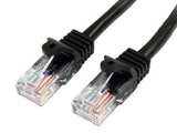StarTech.com Cable de 1m Negro de Red Fast Ethernet Cat5e RJ45 sin Enganche -  Cable Patch Snagless Cable Negro 1 m Cat5e U/UTP (UTP)