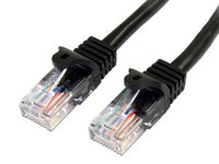StarTech.com Cable de 1m Negro de Red Fast Ethernet Cat5e RJ45 sin Enganche -  Cable Patch Snagless Cable Negro 1 m Cat5e U/UTP (UTP)