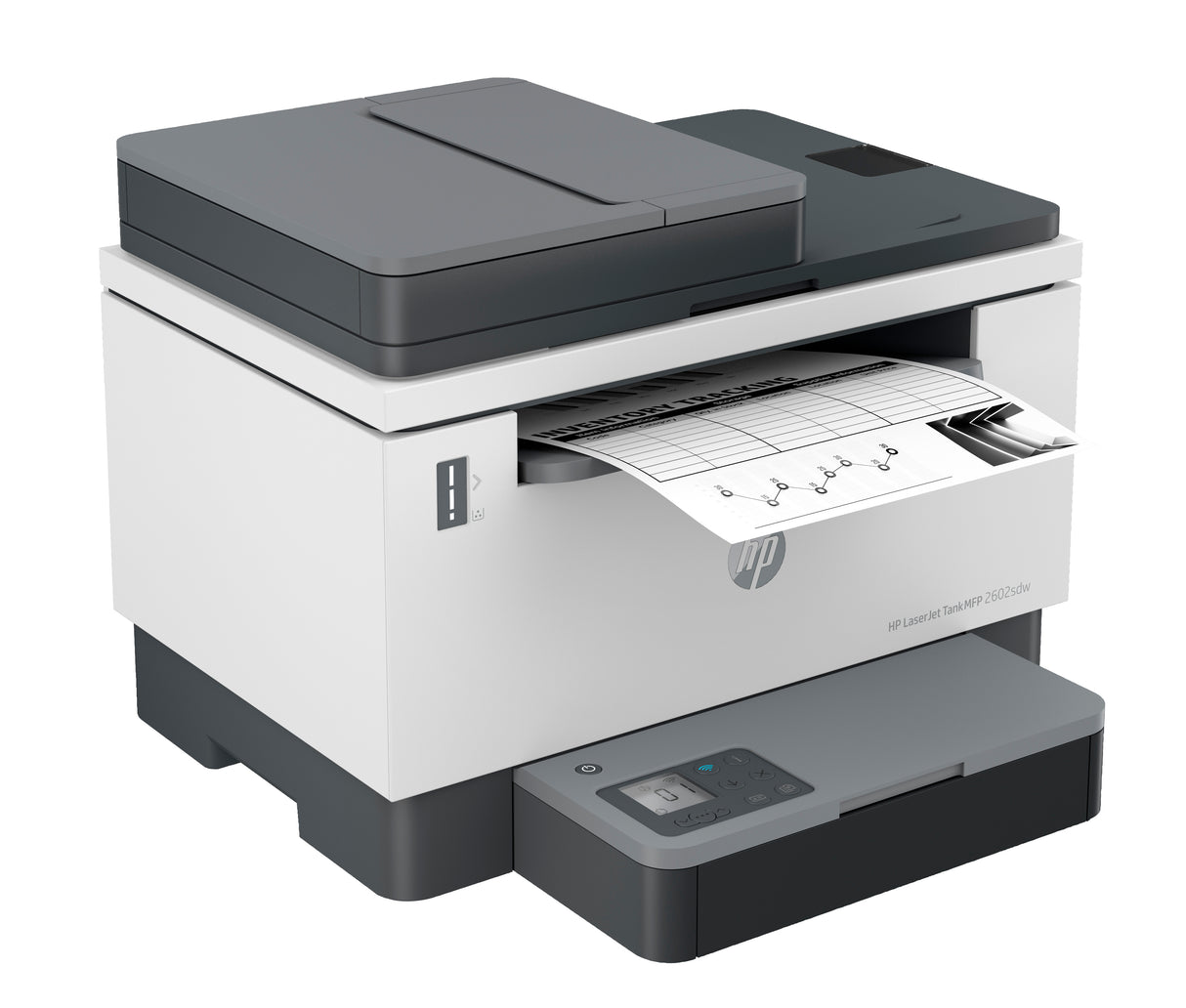 HP LaserJet Tank 2602sdw Conexiones inalámbricas Multifunction Blanco y negro Impresora, Copiadora, escáner; Doble cara