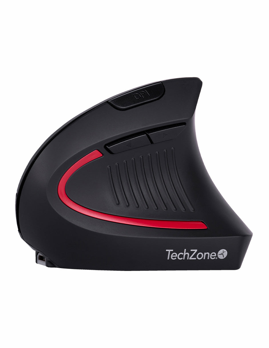 TechZone TZMOUINA-06 ratón Oficina RF inalámbrico + bluetooth Óptico 1600 DPI, Negro