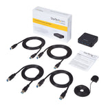 StarTech.com Switch Conmutador USB 3.0 (5Gbps) 4x4 para Compartir Dispositivos Periféricos interruptores para datos digitales 4 4 1 5 Gbit/s