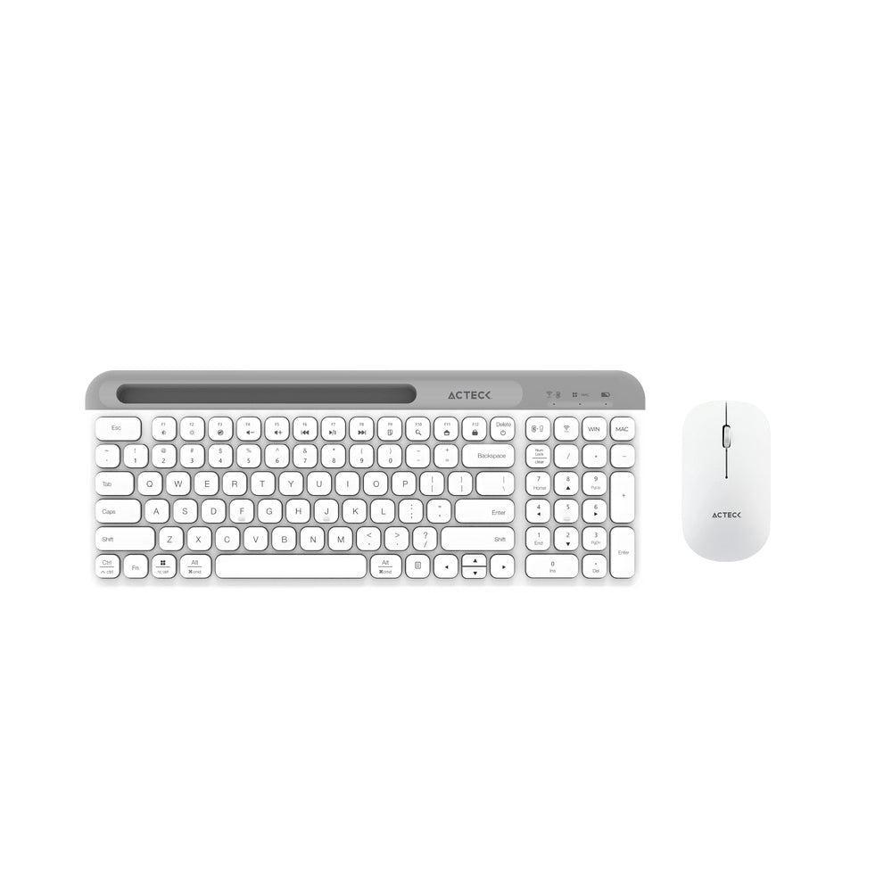 Acteck Creator Virtuos Silk MK720 teclado Ratón incluido Universal Bluetooth Español Blanco, Inalámbrico, Interruptor de