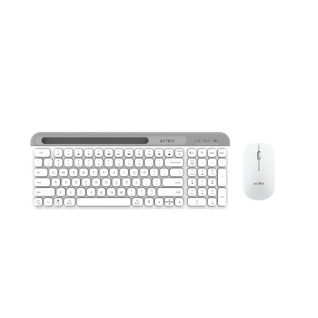 Acteck Creator Virtuos Silk MK720 teclado Ratón incluido Universal Bluetooth Español Blanco, Inalámbrico, Interruptor de