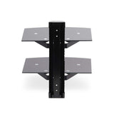 StarTech.com 2B-WALL-MOUNT-SHELF Estantes para equipos av Negro Vidrio 250 mm