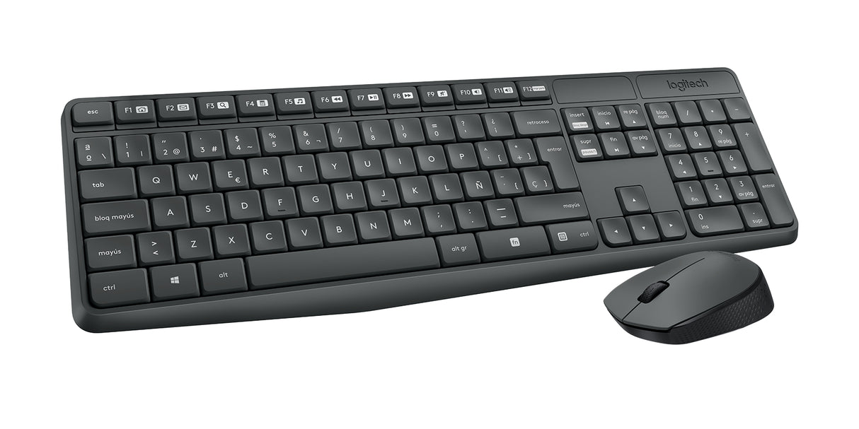 Logitech MK235 Teclado Oficina Inalámbrico RF inalámbrico Español