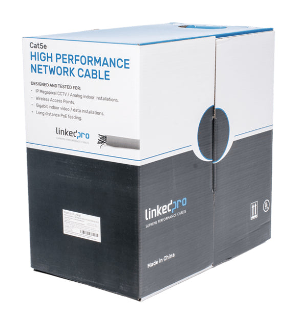 LinkedPRO EP-CAT-5E-R2 cable de red Gris 305 m Cat5e U/UTP (UTP)