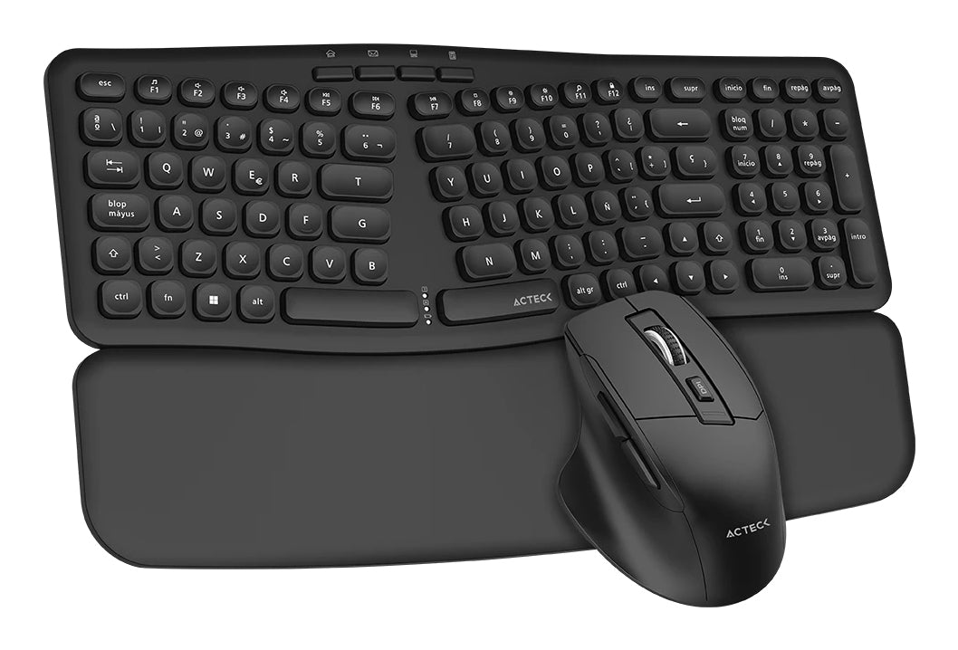 Acteck Creator Ultra Confort MK650 teclado Ratón incluido Hogar / Oficina RF inalámbrico QWERTY Español Negro