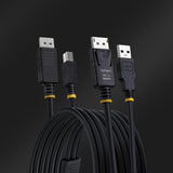 StarTech.com Cable KVM DisplayPort y USB 3.0 5Gbps de 1,8m - 4K 60Hz - Cable Combo DP 1.2 y USB para Switch Conmutador K