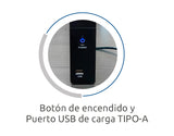 CDP Li-504 500VA/250W UPS 4 Salidas, Puerto USB A, UPS compacta con Bateria de Litio, 120 Vac UPS 0,5 kVA 250 W Seno 90 V