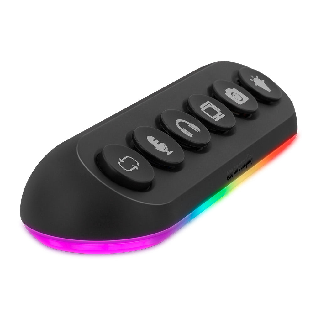 Hub USB Streamplify Deck 5, 4 x USB 3.0, 1 x USB 2.0, RGB, 12V, Negro
